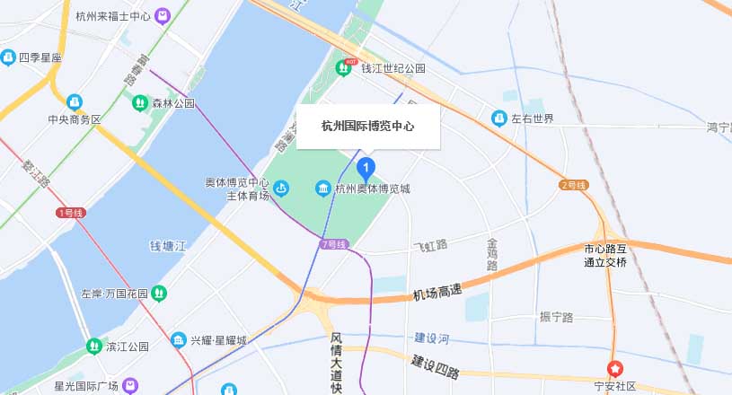 杭州家博会交通路线地图